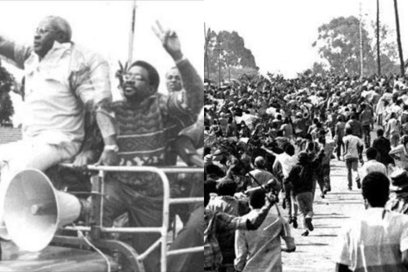 Collage photo of Saba Saba protests.